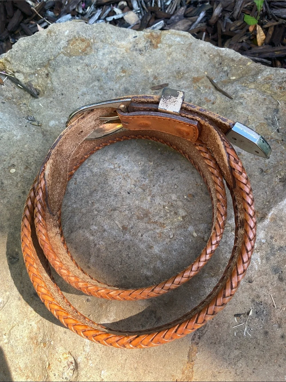 Vintage braided tan